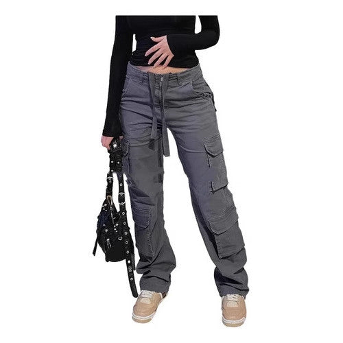 American Style Washed Design Fashion High Street Japanese Style All-matching Loose Long Pants