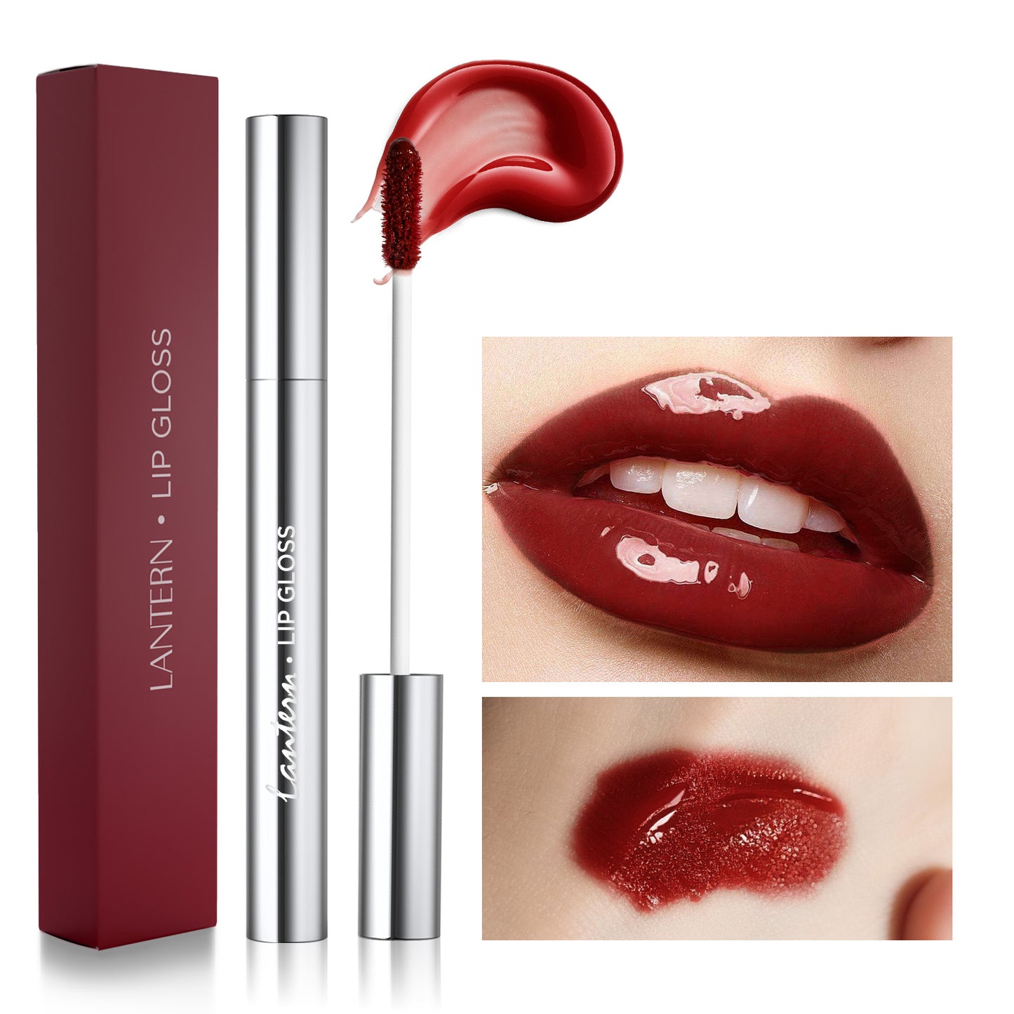 4 Colors Lip Gloss,Hydrating Lip Tint,Long Lasting Waterproof, High Shine Glossy Mirror Lip Stain, Long Lasting Moisturizing,Non Sticky, Romantic Lip Gloss Gift For Women