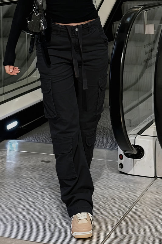 American Style Washed Design Fashion High Street Japanese Style All-matching Loose Long Pants