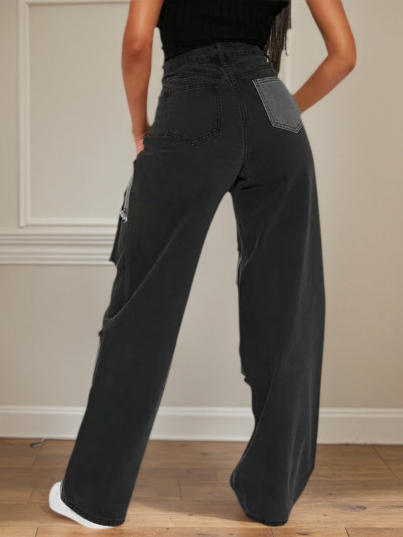 Large-size Women's Autumn New Style European And American High-quality Straight-cut High-waisted Wholesale Jeans For Women