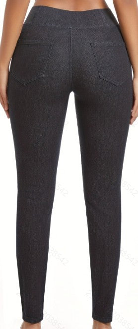 Fleece Padded Jeans Women's Slim Fit All-matching Skinny Pants